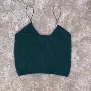 Forest green spandex top